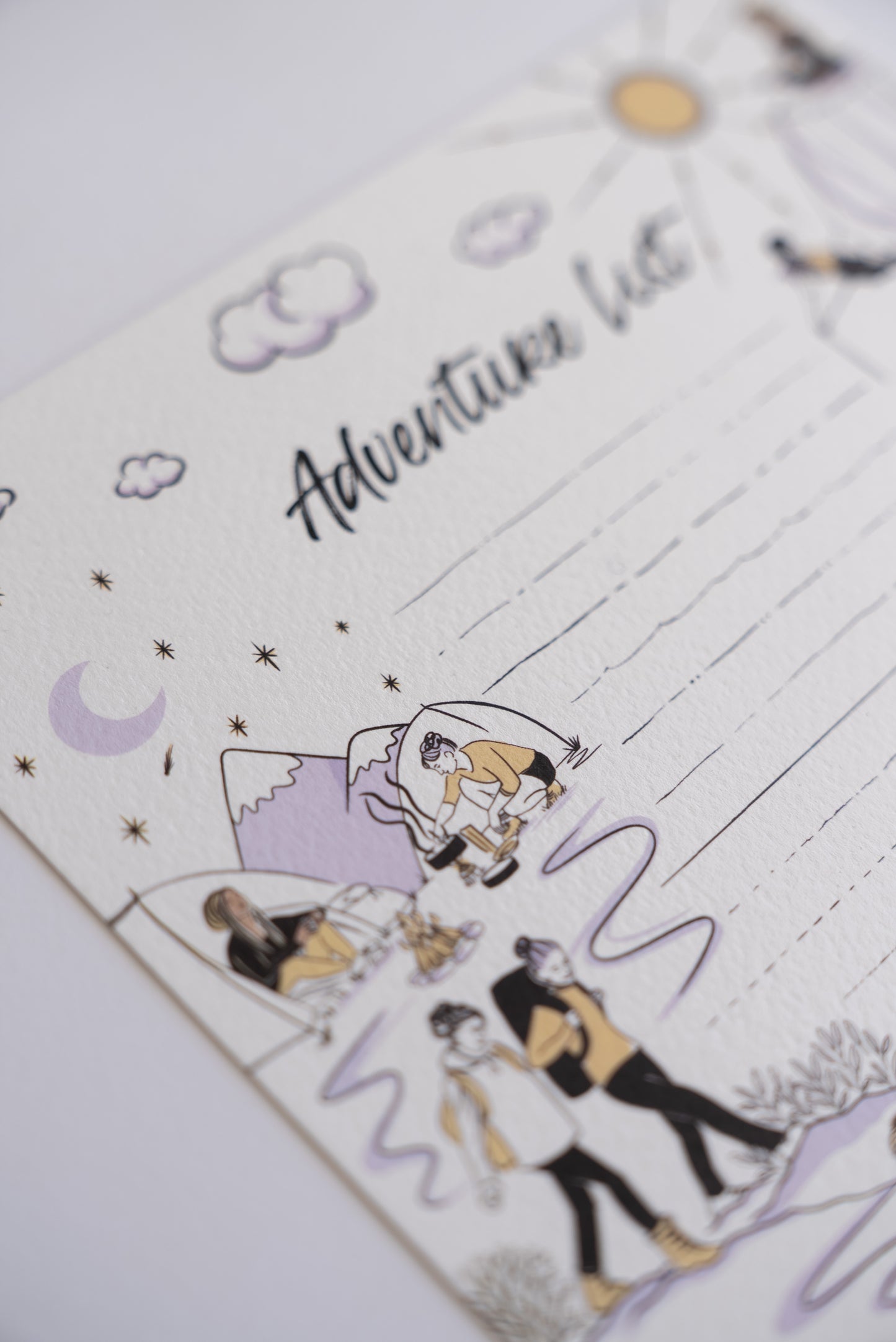 Adventure List A4 Print (frame not included)