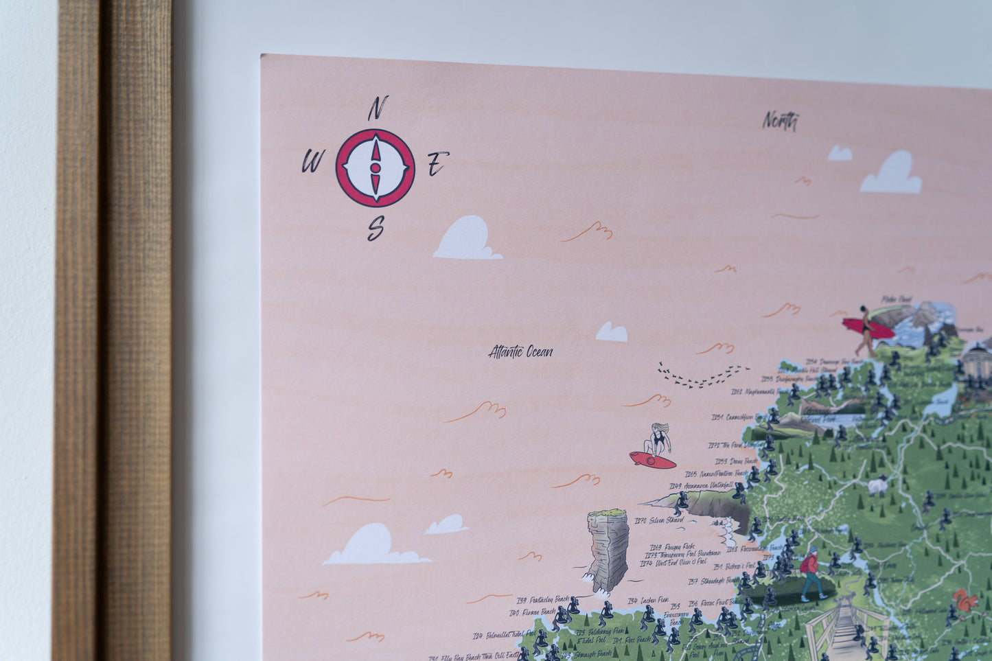 Swim Map of Ireland A2 Print